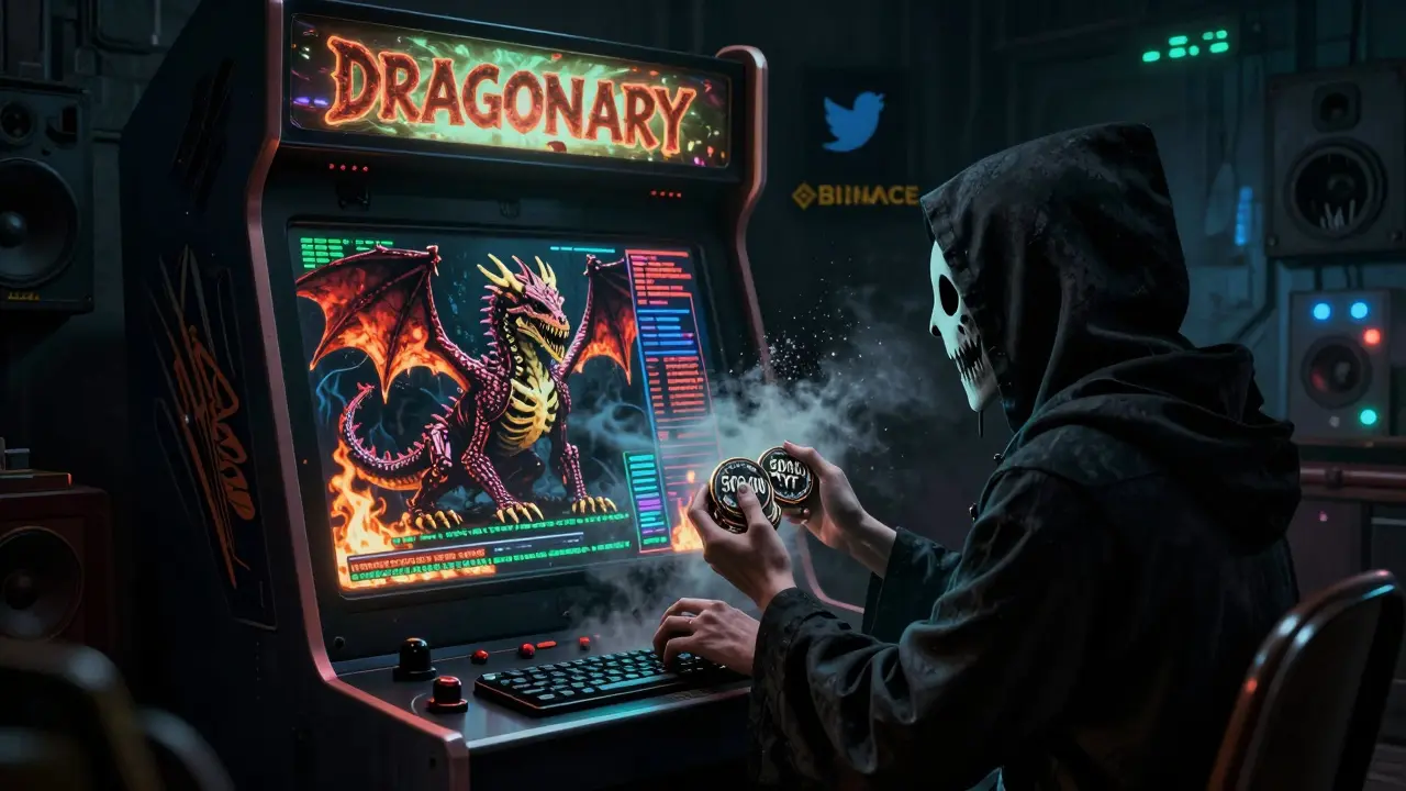 Un joueur dans une salle sombre regarde un écran de jeu où les dragons sont des squelettes de code en feu.