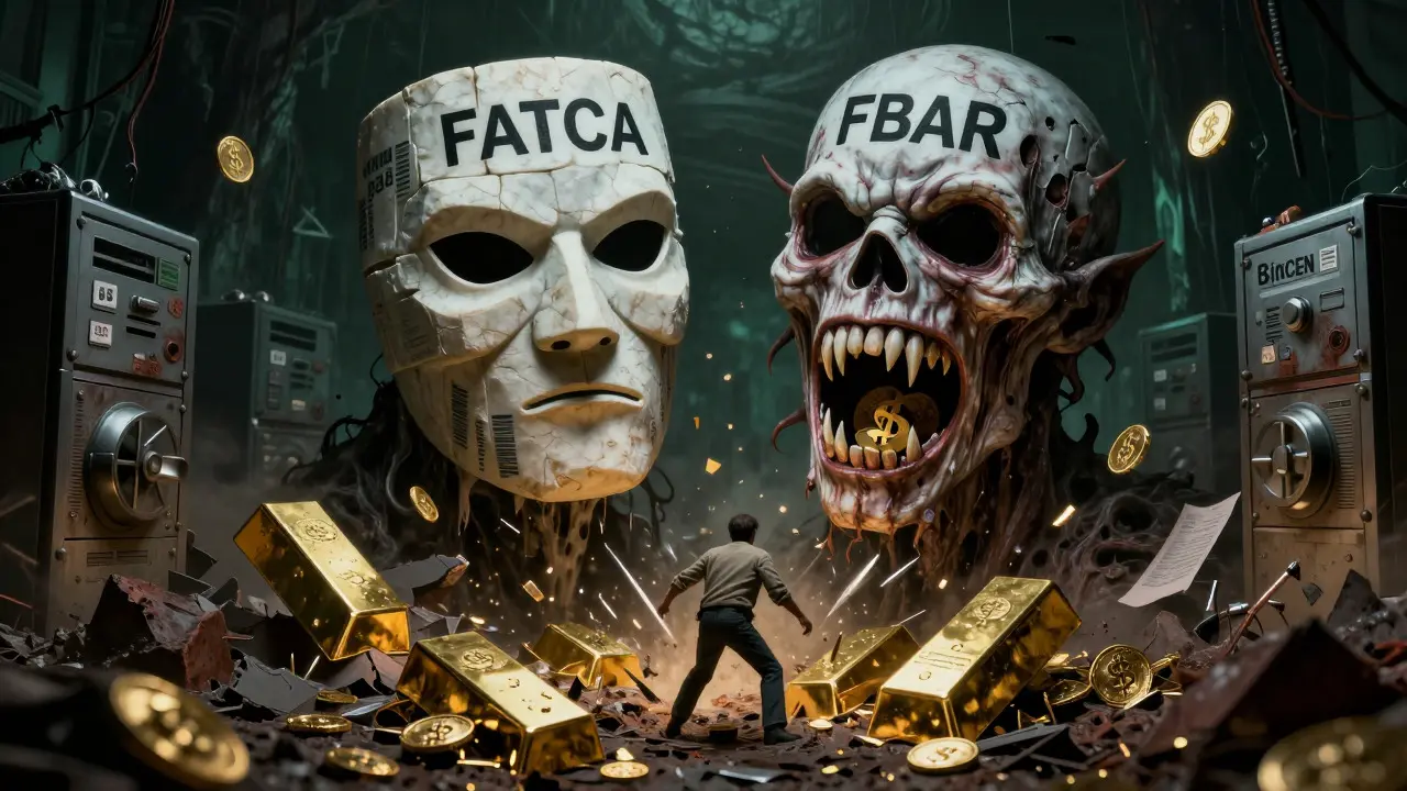 Monstre à deux visages écrasant un investisseur sous le poids des obligations fiscales doubles